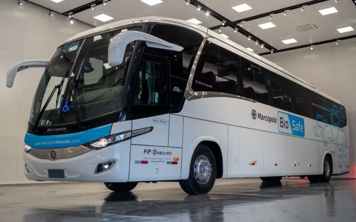 Fotografia de ônibus da Marcopolo