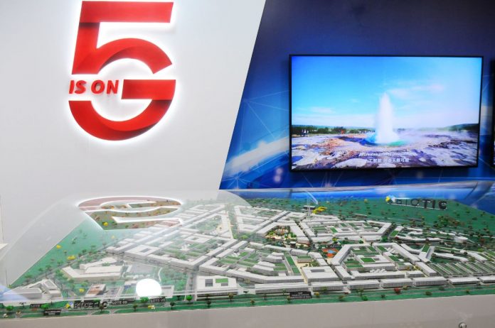 Fotografia de 5G em cidade inteligente