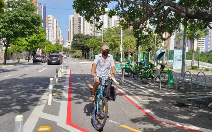 Fotografiamrelacionada ao Programa de Expansão da Malha Cicloviária em Fortaleza